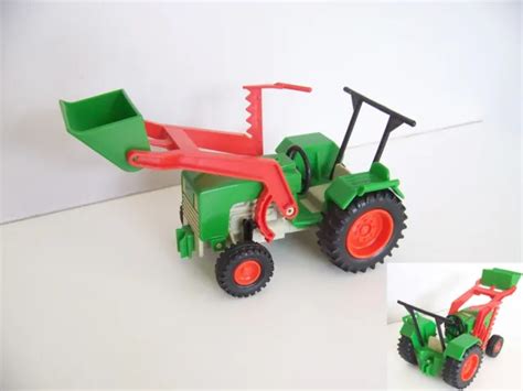 PLAYMOBIL T4116 FERME Tracteur Vert Rouge Complet Vintage 3500