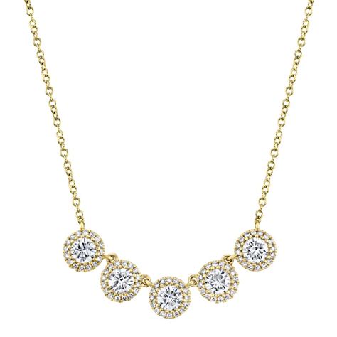 120ct 14k Yellow Gold Diamond Necklace Sc55004005v3