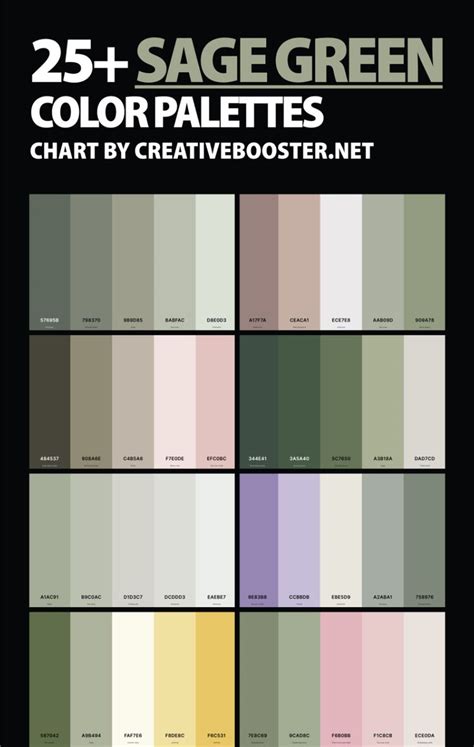 25 Best Sage Green Color Palettes With Names And Hex Codes In 2024