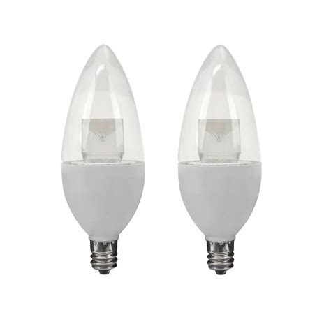 Tcp 40w Equivalent Soft White B10 Dimmable Led Light Bulb 2 Pack