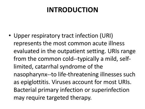 Upper Respiratory Tract Infections Ppt