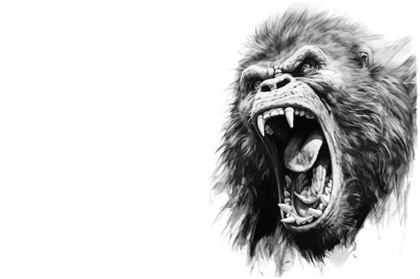 Premium Vector | Angry eagle head black and white illustration of a ...