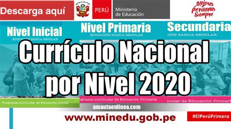 Currículo Nacional 2020 por Nivel Descargar