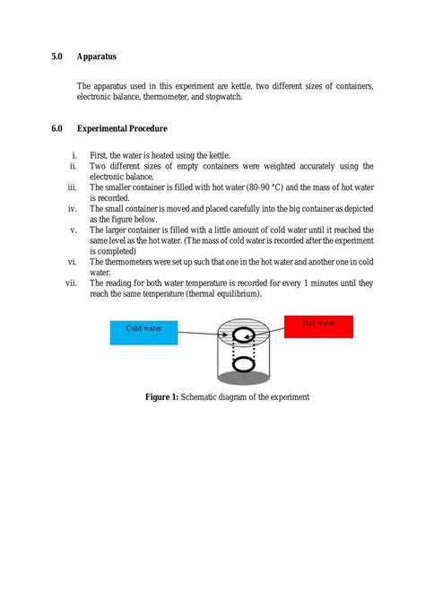 Experiment 3 Application Of First And Second Law Of Thermodynamics