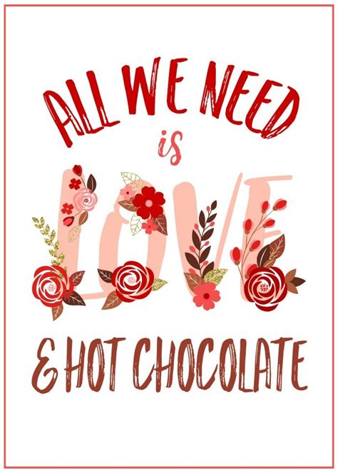 Valentine S Day Hot Chocolate Bar Printables Hot Chocolate Quotes Valentines Hot Chocolate Bars