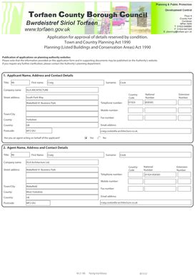 Fillable Online Planapps Torfaen Gov Application Forms