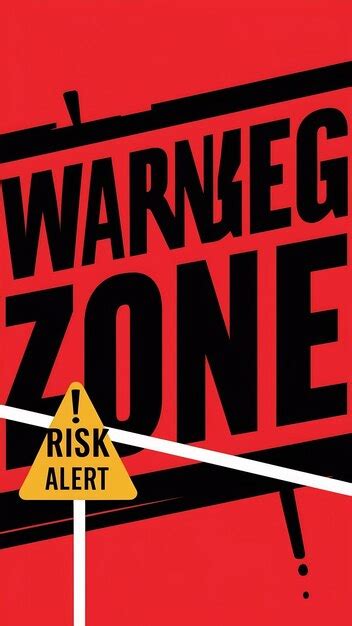 Warning Danger Zone Sign Vector Design Isolated Risk Alert Banner