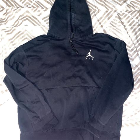 Air Jordan black hoodie Men size xl Selling as to... - Depop