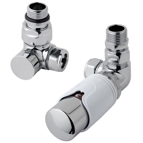 New 15mm Corner Trv And Lockshield Valve Chromewhite Chromewhite