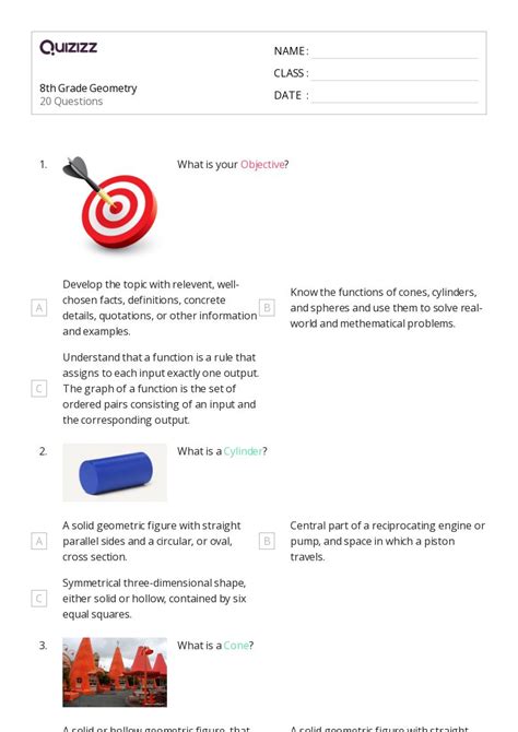 Volume Of A Sphere Worksheets For Th Class On Quizizz Free