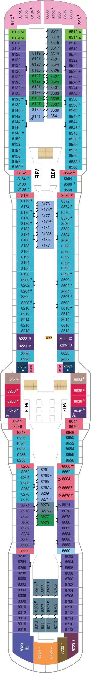 Anthem Of The Seas Deck 8 Deck 8 Plan