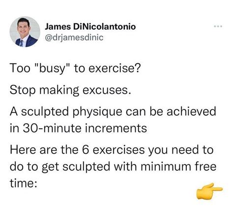 Dr James DiNicolantonio On Instagram No Time To Exercise No Sweat