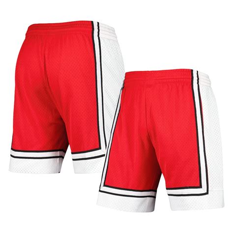 Men's Mitchell & Ness Red UNLV Rebels Authentic Shorts