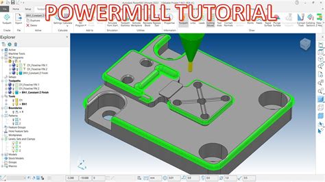 PowerMill 2022 Tutorial 105 Mill 3D Flowline Constant Z Finish