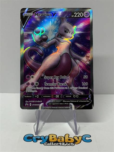 Pokemon Mewtwo V Swsh Sword Shield Black Star Promo Full Art Ebay