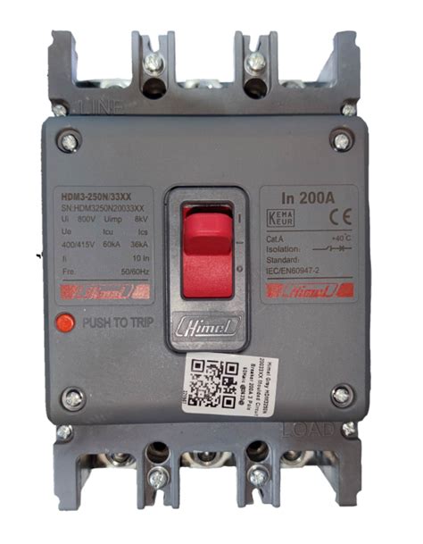 200A Industrial Circuit Breaker 3 Pole 220V 36KAIC 60 KAIC 440V