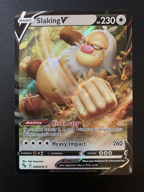 Holo Slaking V 058 078 Ultra Rare NM Pokemon GO Pokemon TCG EBay