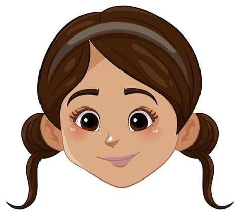 Happy Cartoon Girl Face Expression Royalty Free Stock Image Clip