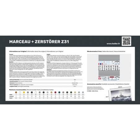 Boat box Marceau Zerstörer Z31 1 400 Heller 85009 2