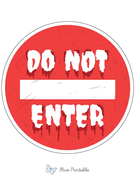 Printable Do Not Enter Halloween Sign