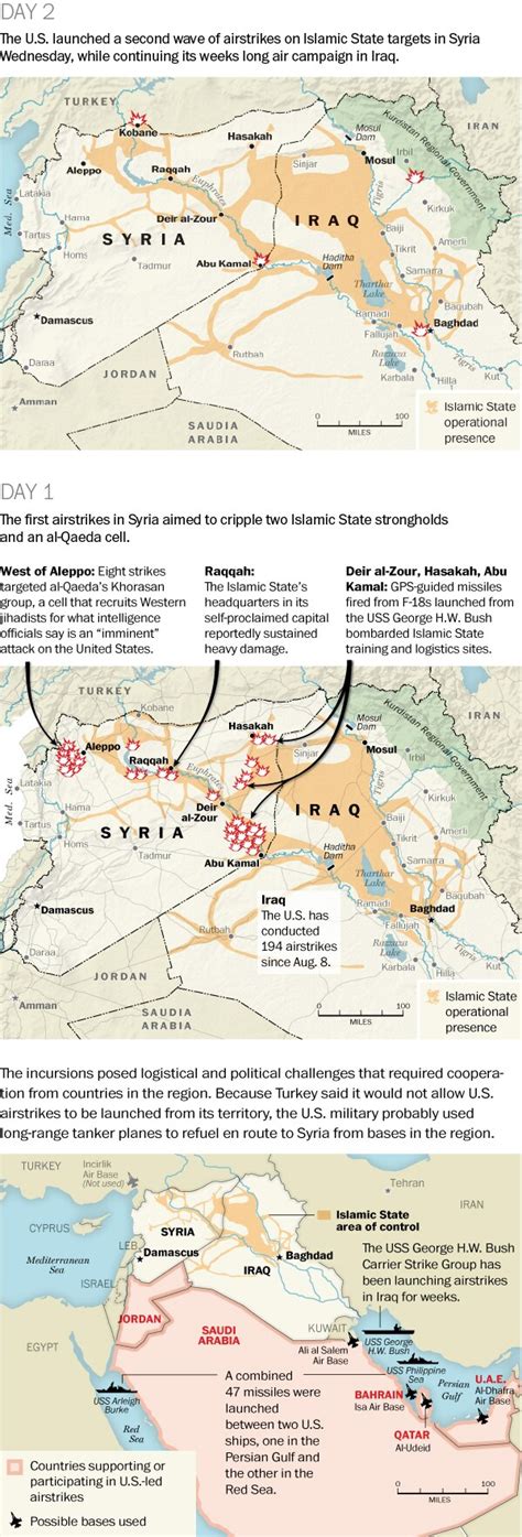 Maps U S Led Airstrikes In Syria The Washington Post