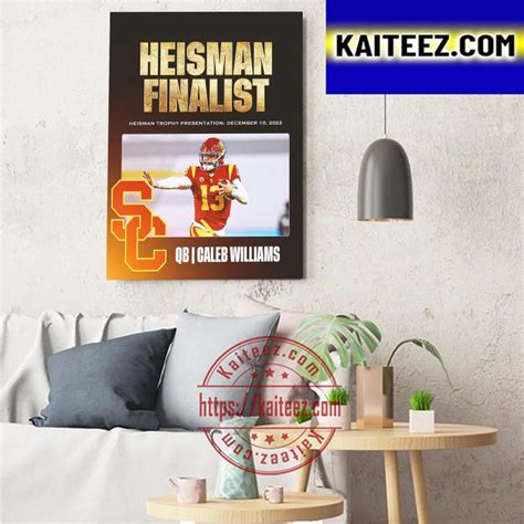 Caleb Williams 2022 Heisman Trophy Finalists QB USC Trojans Art Decor