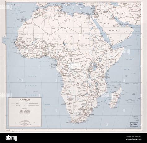 Map of Africa ca. 1968 Stock Photo - Alamy