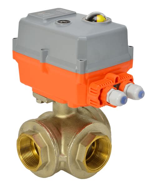 Electric Valves 3 Way Brass Ball Valve Ava Basic Avs