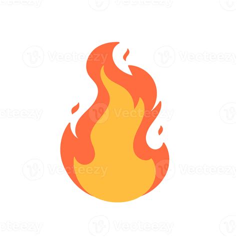 Cartoon Fire Effect A Yellow Bonfire Burns To Heat 22979461 PNG