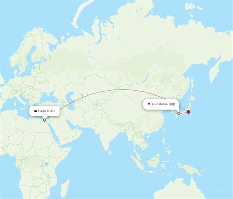 Flights From Cairo To Hiroshima Cai To Hij Flight Routes