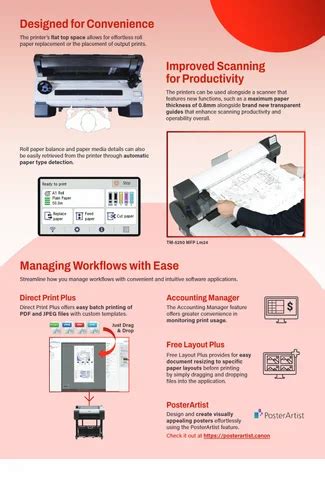 Canon ImagePROGRAF TM5250 Max Print Speed Sqft Hr 100 2500 DPI At