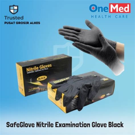 Jual Sarung Tangan Nitrile Black Handscoon Nitril Safeglove Black