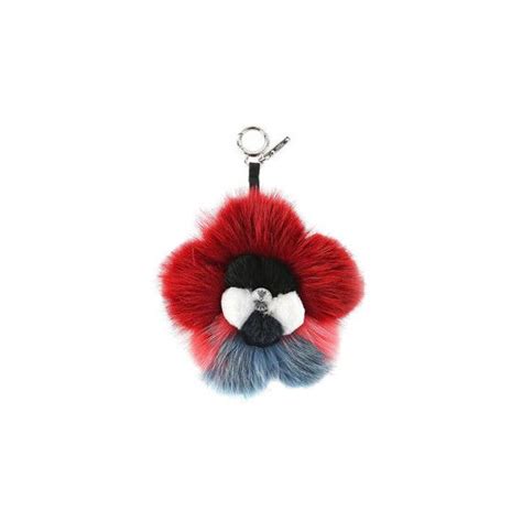 Fendi Fur Flower Charm For Handbag Liked On Polyvore Featuring