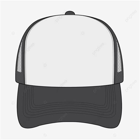 Trucker Capmesh Cap Template Illustration Clothes Blank Mock Up Vector