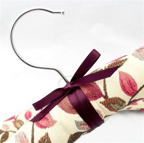 Padded Coat Hangers In A Floral Jacquard Fabric Folksy