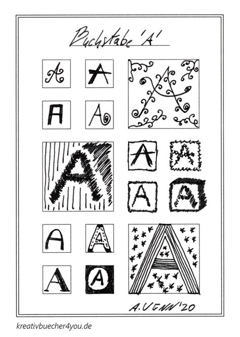 Buchstaben Zeichnen Verzieren Und Ausmalen Beispiele