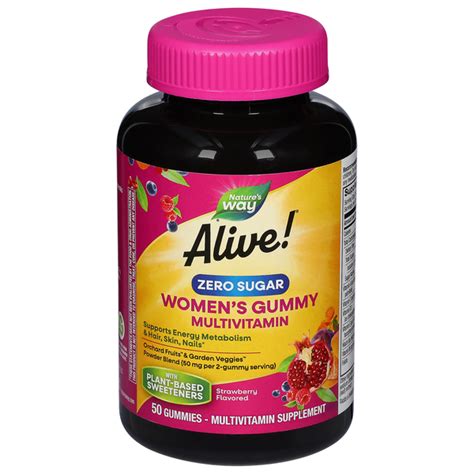 Save On Nature S Way Alive Zero Sugar Strawberry Women S Multivitamin