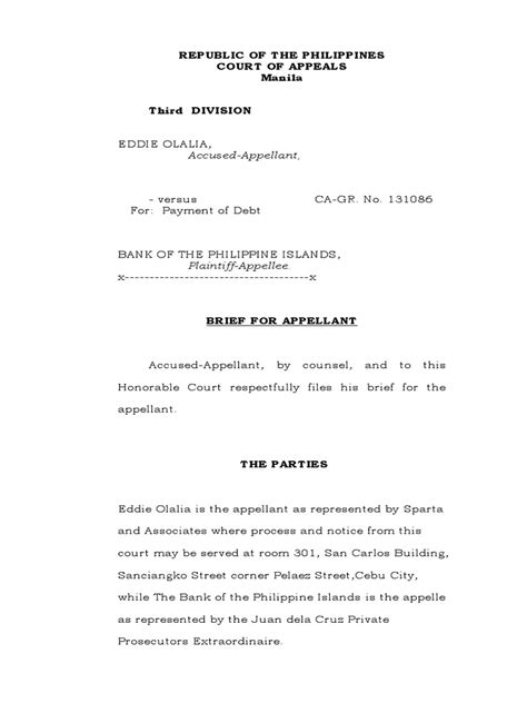 Appellate Brief Brief Law Judiciaries