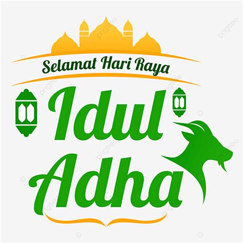 Letras De Hari Raya Idul Adha Con Logo De Cabra PNG Adha Eid Eid Ul