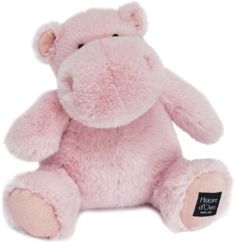 Histoire D Ours Peluche Hippopotame Rose Poudr Cm Ho Au