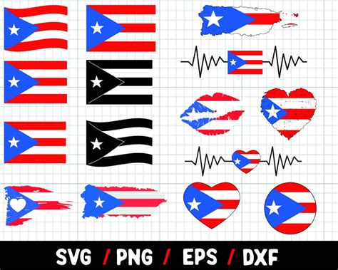 Puerto Rico Svg Flag Latina Svg For Cricut Instant Download Etsy España