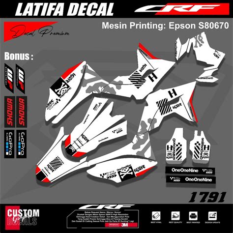 Decal Sticker Lis Honda Crf L Papan No Crf Full Body Latest