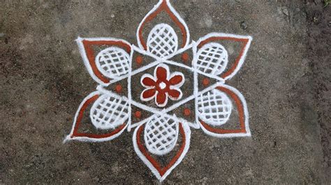 Pongal Special 5 3dots Star Padi Kolam Sankaranti Chukala Muggulu Thai