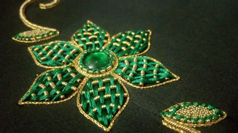 Aari Work Zardosi Tutorialaari Embroidery Zardosi Flower Filling