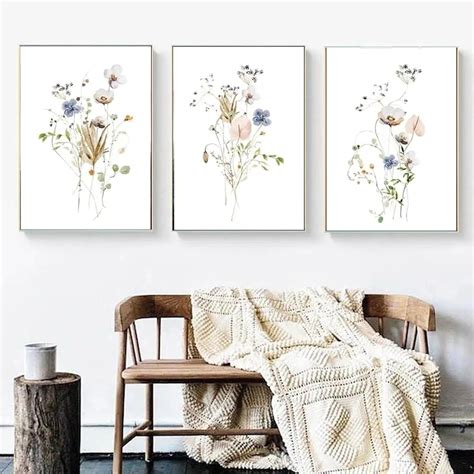 Yangld Poster Und Drucke Florale Wandkunst Wildblumen Bauernhaus