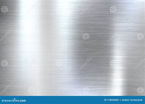 Realistic Brushed Metal Texture Polished Stainless Steel Background