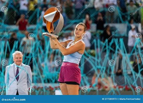 Madrid Spain May 6 2023 Tennis Match Between Iga Swiatek And Aryna