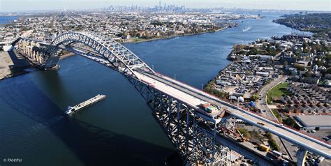 The Bayonne Bridge between New York and New Jersey. If you look you can see them building a new ...