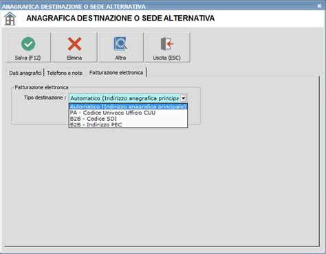 Destinazioni E Sedi Scheda Anagrafica Ready Pro Manuale Utente