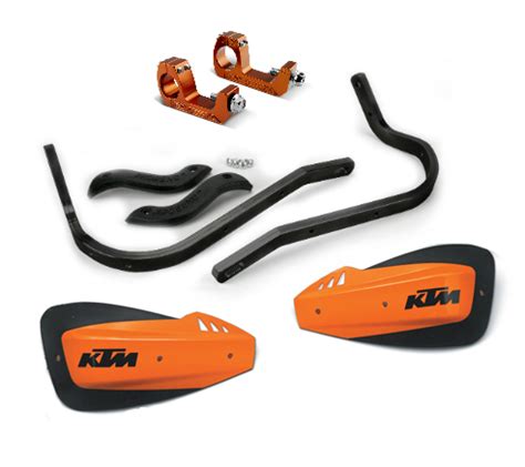 Aomc Mx Ktm Probend Handguards By Cycra Orange Black